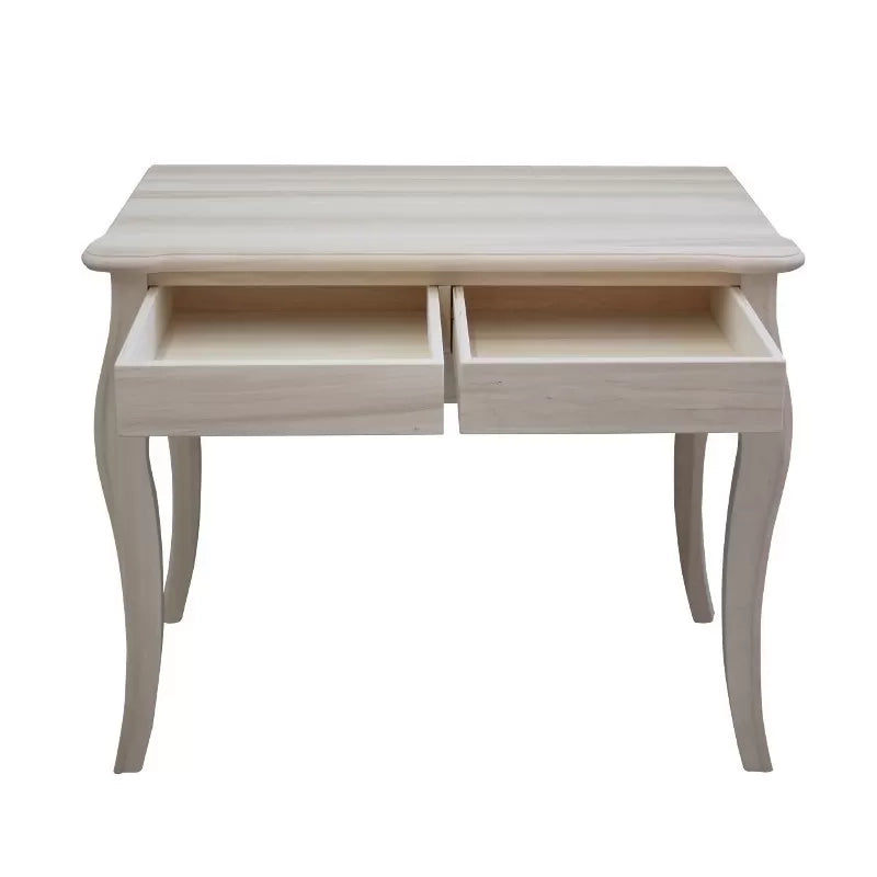 Scrivania 2 cassetti classica legno massello grezzo l.101 p.62 h.82 (3106) - Mobili 2G