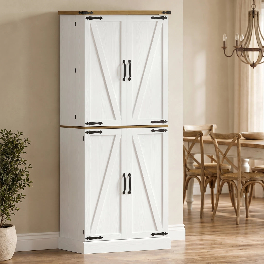 Mobile cucina alto con 4 ante e 3 cassetti ¨C Xylo ¨C Bianco 76x40x182cm