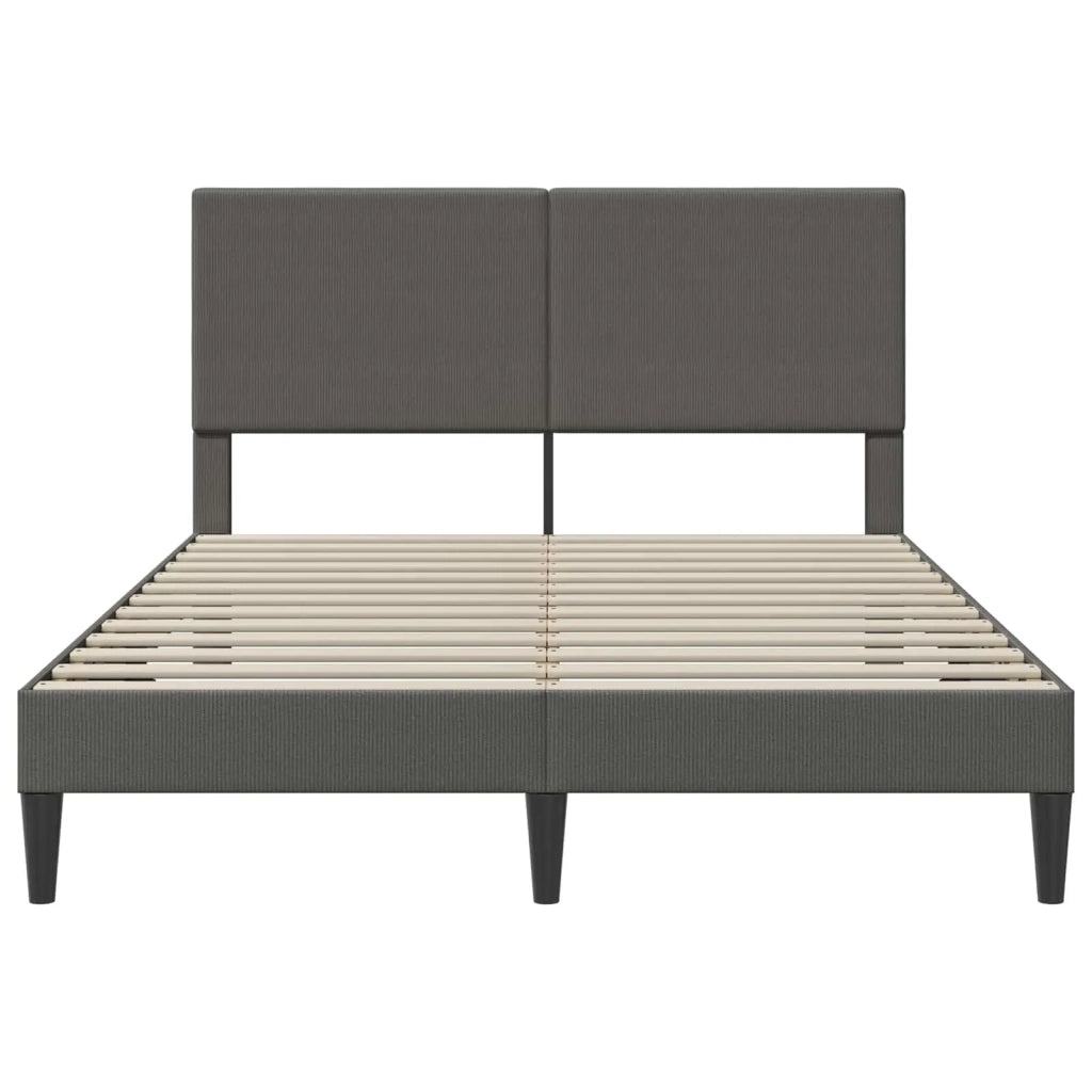 Struttura del letto Grigio Scuro 140 x 200 cm Tessuto in Cords 42027733