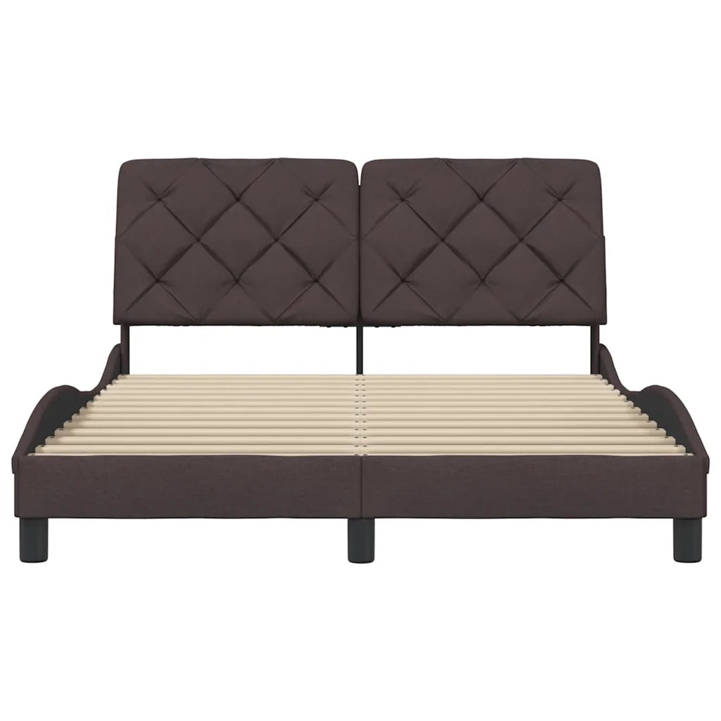 Giroletto senza Materasso Marrone Scuro 120x200 cm Tessuto