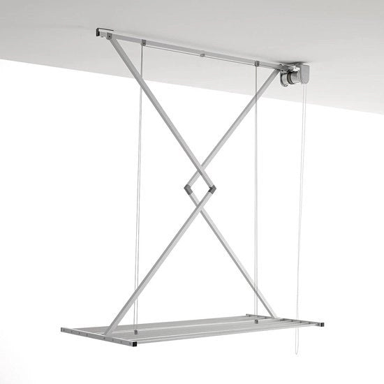 Droghetto pieghevole per il soffitto - Grigio 120 - Struttura in alluminio