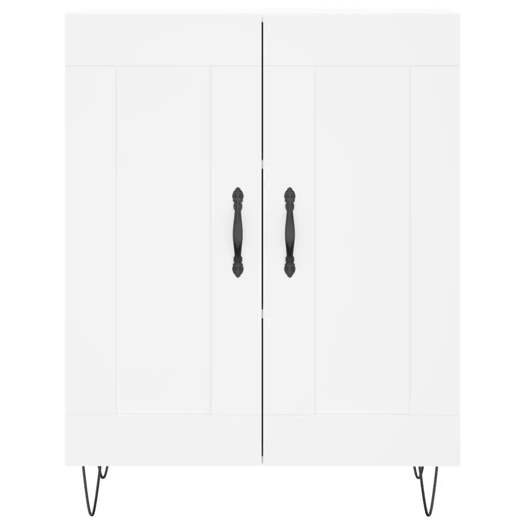 Credenza-Buffet-Armadio da cucina Bianca 69,5x34x180 cm in Legno Multistrato 729080