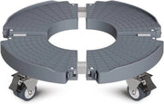 Rollatore per piante - 200 kg di capacità di carico - adatto per interni ed esterni - 1 pezzo - grigio - Ø 40-57 cm