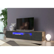 Mobile Porta TV Daiquiri – 200cm – Acero Pereira e Ardesia