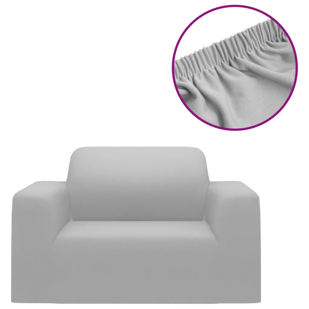Fodera Elasticizzata per Divano in Jersey di Poliestere Grigio CFW6781786