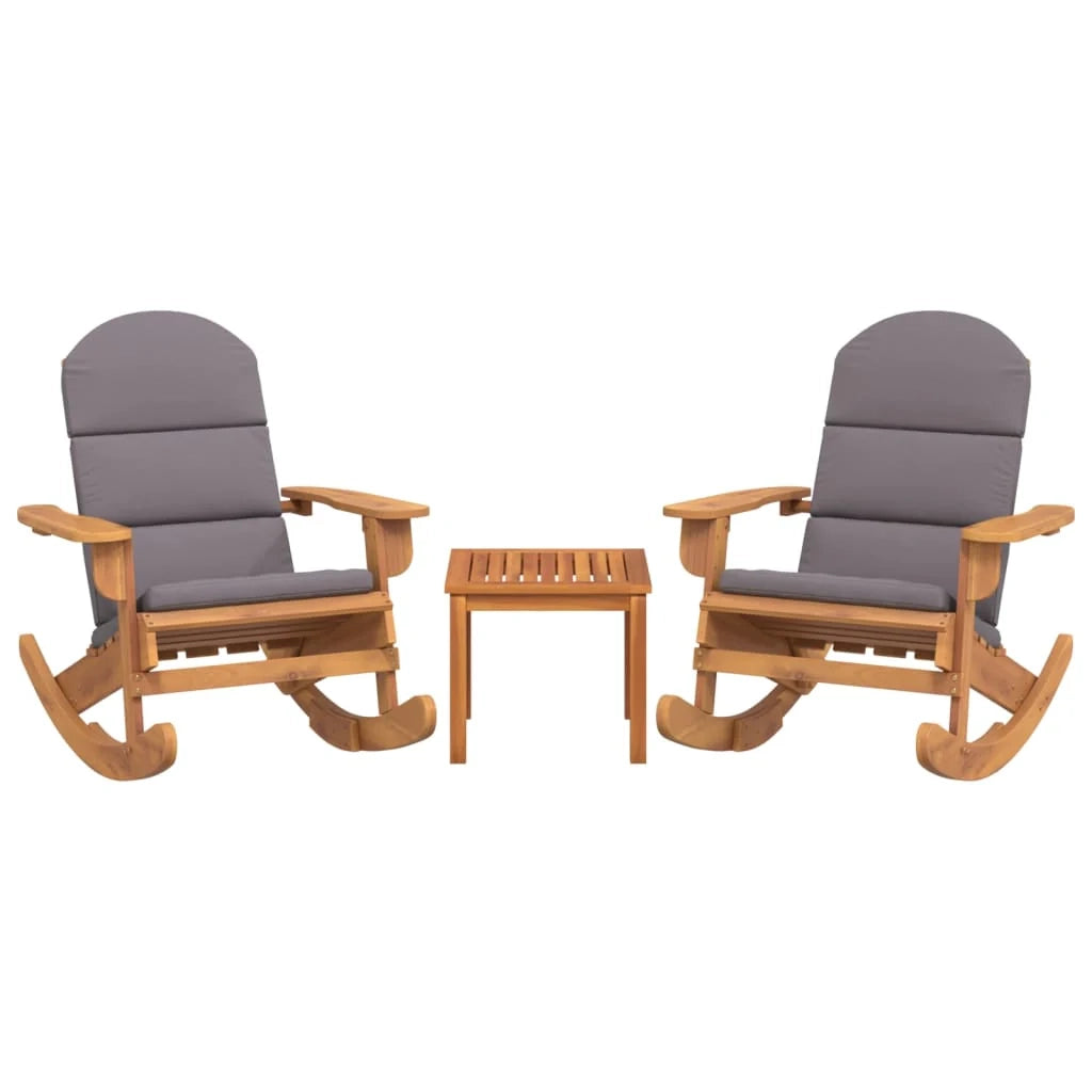 Set di mobili da giardino mobili da esterno Set di mobili Adirondack in 3 pezzi in legno massello di acacia 02_0014214