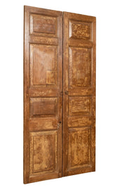 Biscottini Porta portone in legno massello e ferro da interno o da esterno vecchia e antica medievale scorrevole