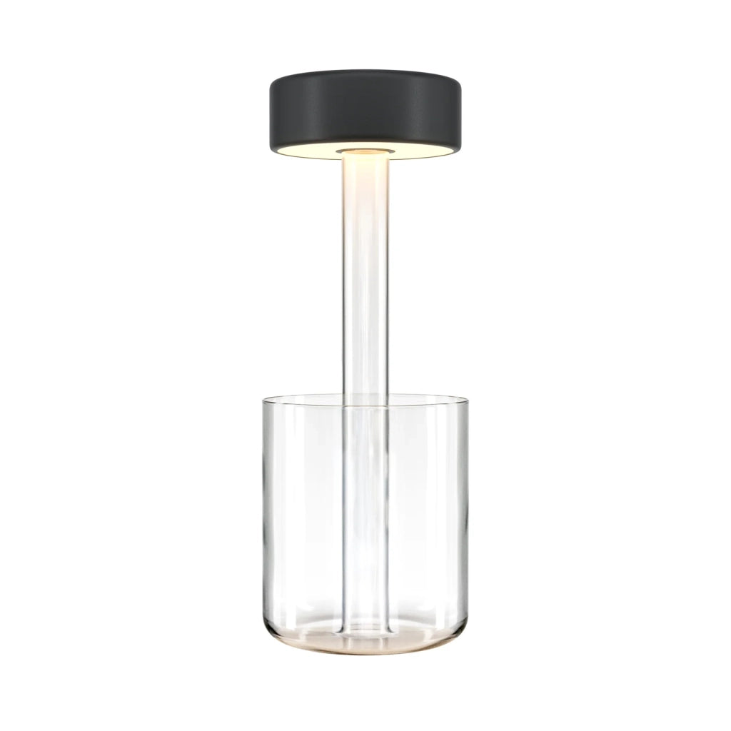 Maytoni Lampada da tavolo moderna AI Collaboration LED integrato 1 luce vetro nero