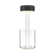 Maytoni Lampada da tavolo moderna AI Collaboration LED integrato 1 luce vetro nero