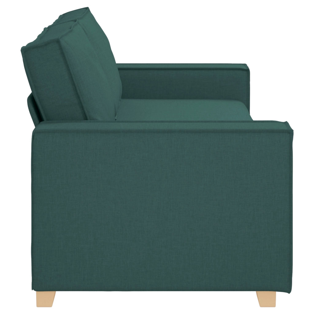 Divano a 3 posti verde scuro 180 cm in tessuto