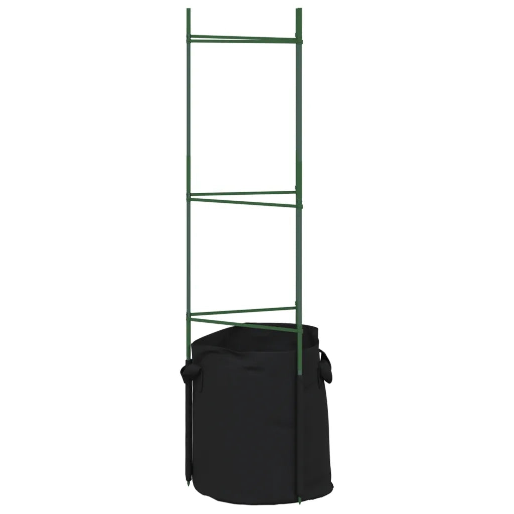 vidaXL Sostegno Pomodori con Sacchetto Piante 2pz 116 cm Acciaio e PP