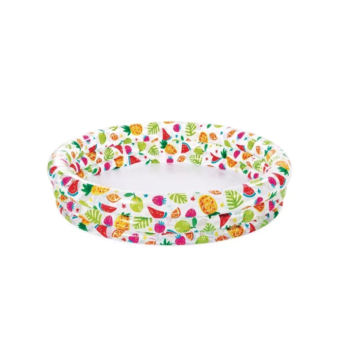 PISCINA GONFIABILE TONDA TRE ANELLI +2 ANNI  cm.132x38h.  peso kg.1,03 (59431)    INTEX