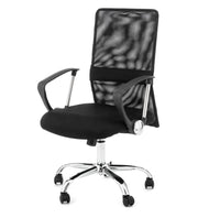 Poltrona da ufficio in microfibra nera cm. H.100/110 x L.63 x P.63