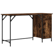 Scrivania da ufficio postazione di lavoro mobile per computer studio per computer rovere affumicato 131 x 48 x 75 cm legno ingegnerizzato marrone 02_0023726