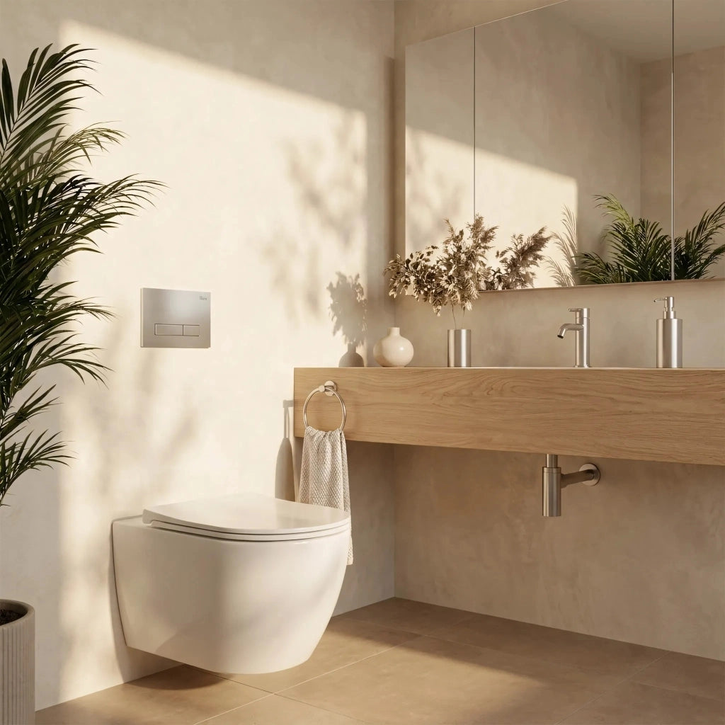 Set Telaio Da Incasso Per Wc Slim 024n Con Pulsante Hd Satin