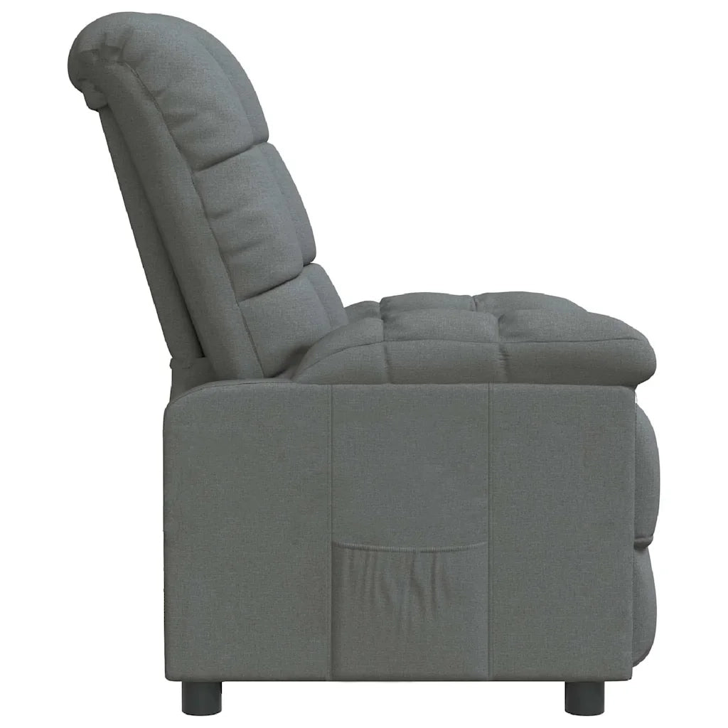 Poltrona Reclinabile in Tessuto Grigio Scuro 289797