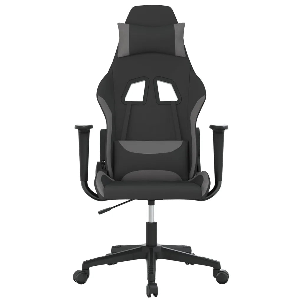 Sedia da Gaming | Sedia da e-sports Nero e Grigio Chiaro in Tessuto