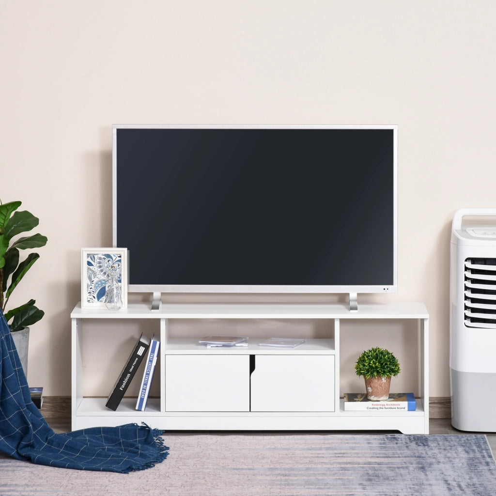 Mobile TV con ante e ripiani aperti ¨C Xylo ¨C Bianco 120x30x41cm