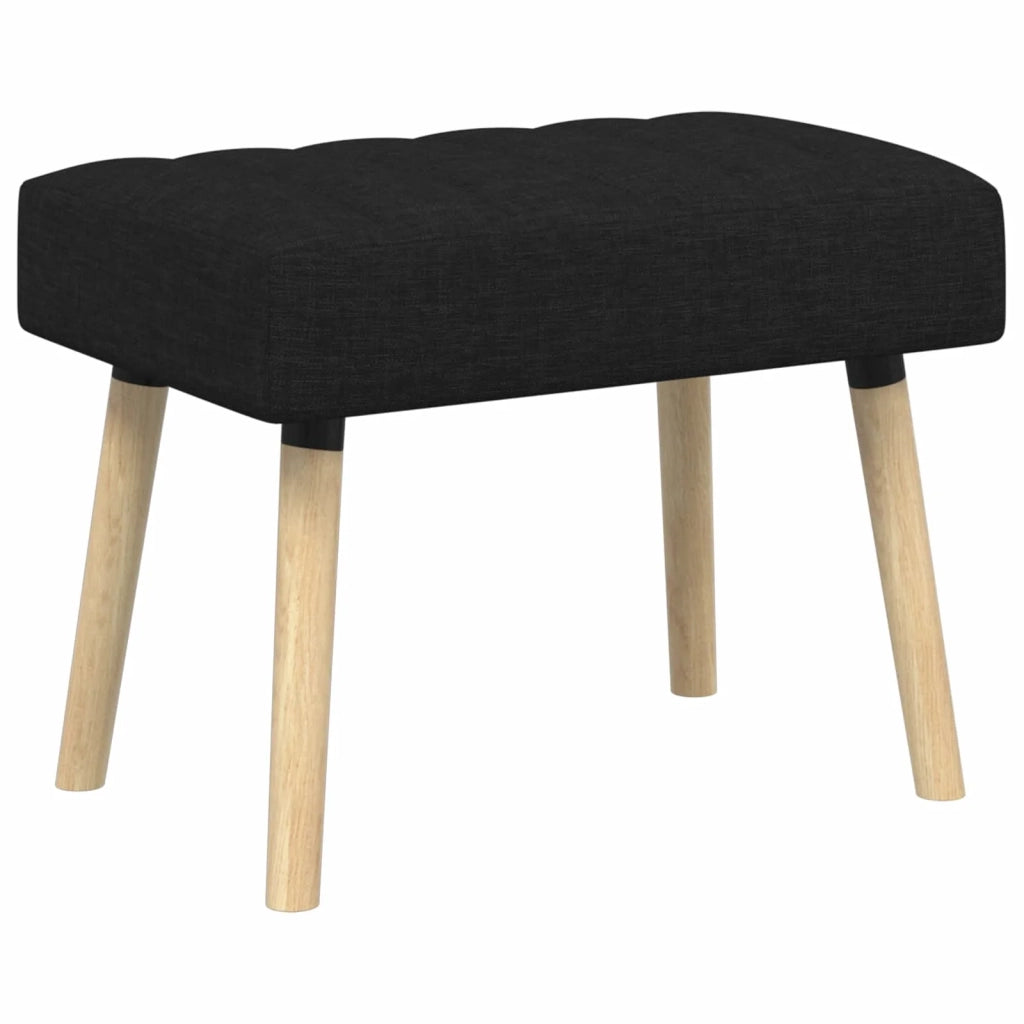 Panchina trapuntata a canale Nero 60 x 40 x 45 cm Tessuto 42038461