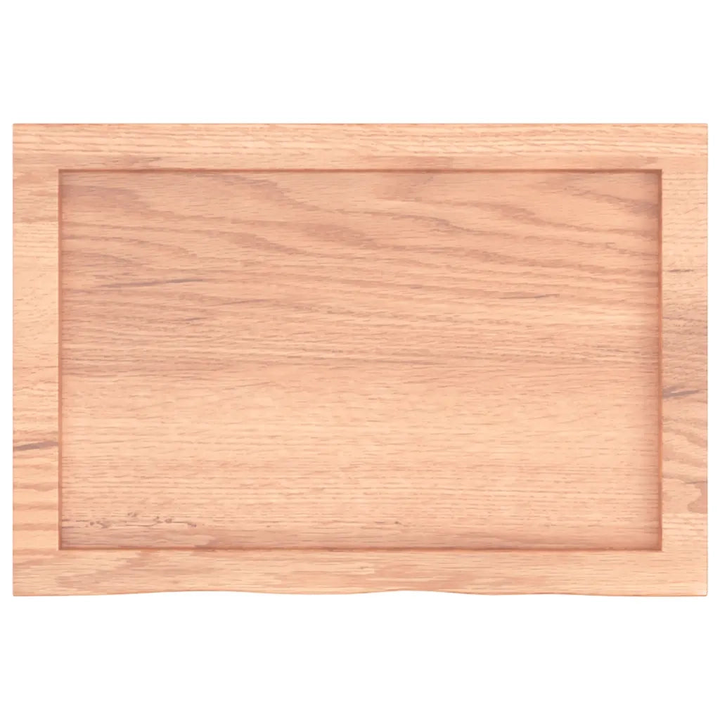 Ripiano Muro Marrone 60x40x(2-4) cm Massello Rovere Trattato 363648