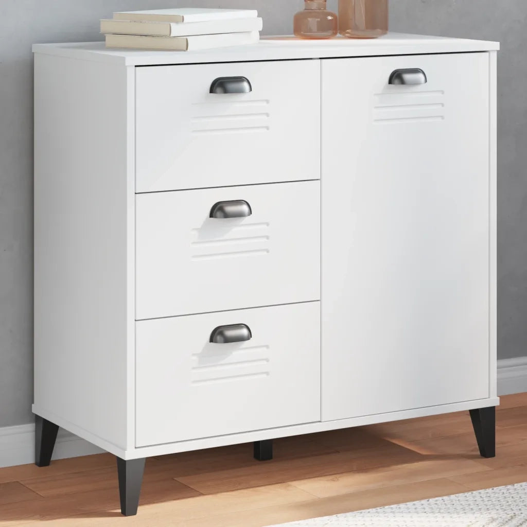 Credenza | Madia | Buffet da pranzo | Armadio da pranzo VIKEN Bianca 80x40x80 cm in Legno Multistrato