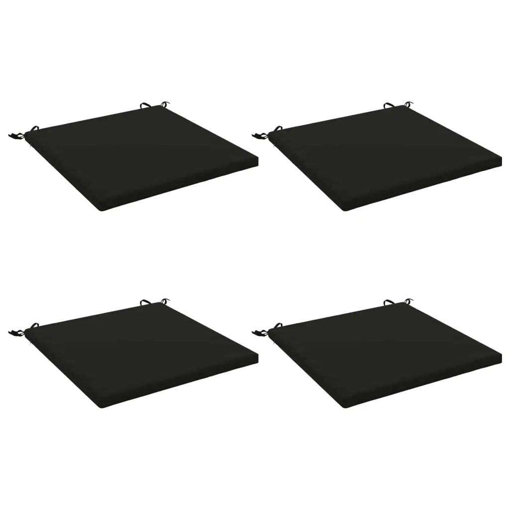 Cuscini per Sedia in 4 Pezzi SOEST 4 pz 100% Poliestere Nero 944616