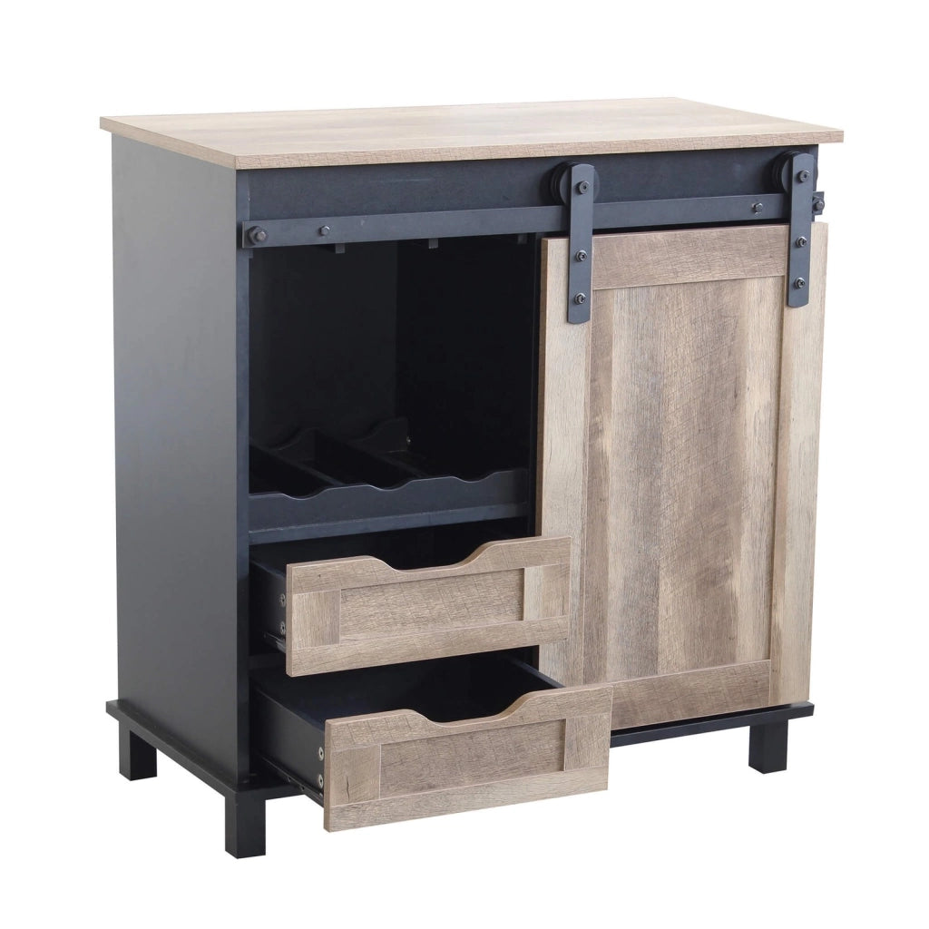 Madia per soggiorno Industrial in Legno Acciaio cm 80x40x82 - TREY
