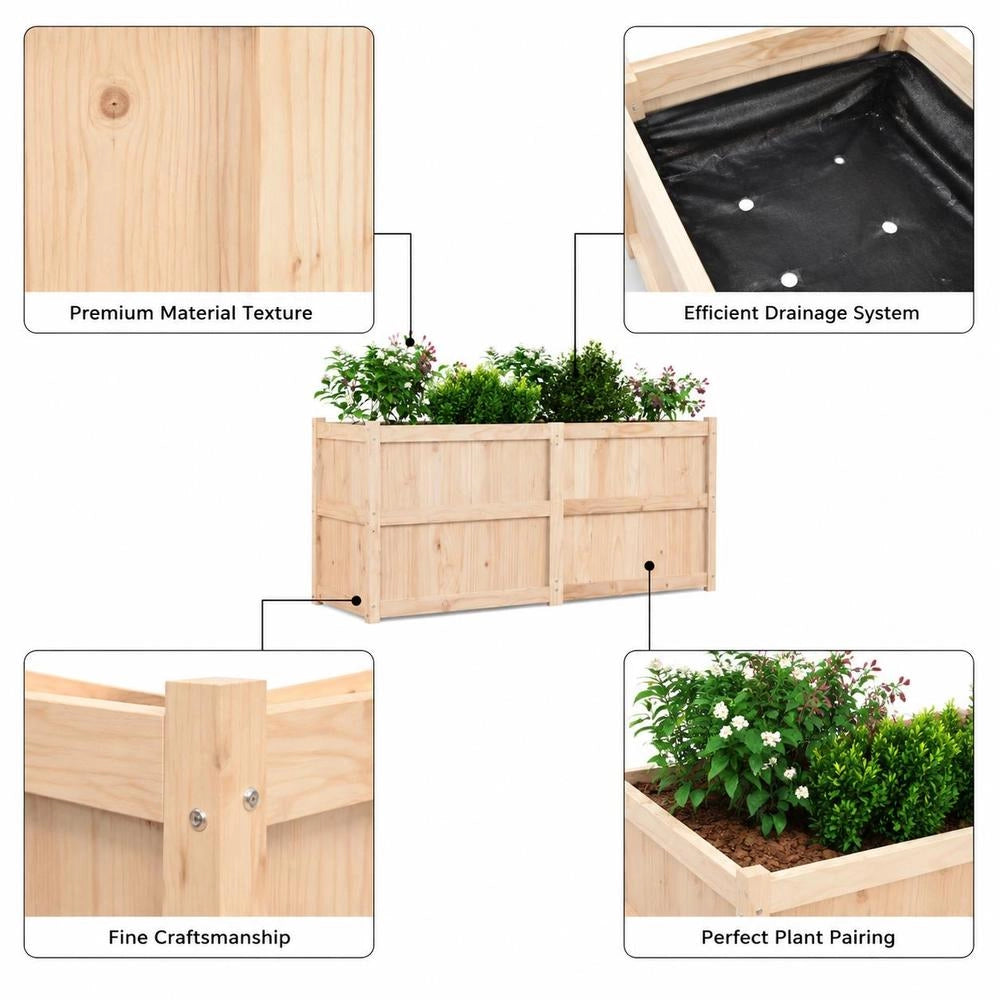 Plant Pot 150x50x70 Cm Solid Pine Wood
