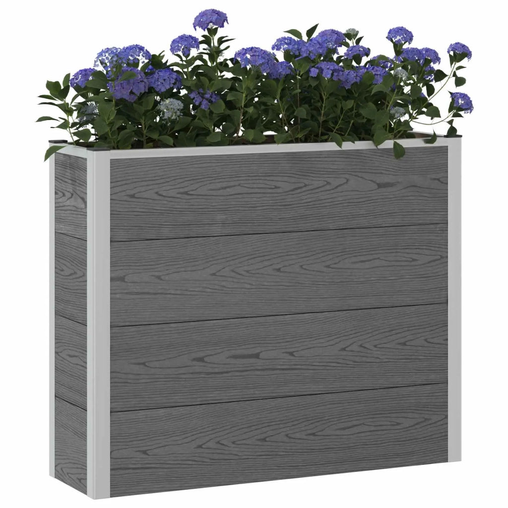 Letto rialzato da giardino Grigio 100 x 30 x 22 cm