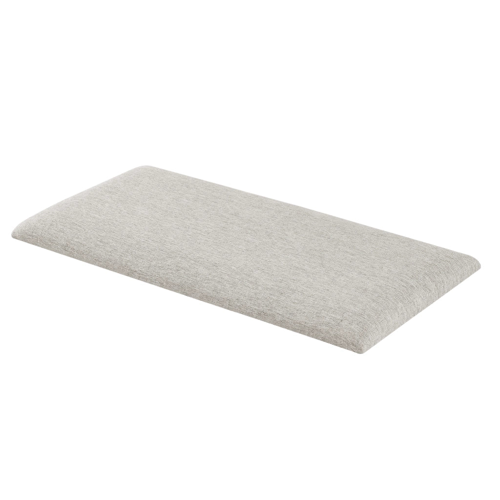 Set Carpino di 3 Pannelli Murali Imbottiti Rivestiti in Tessuto Grigio 60x30 cm [neu.haus]