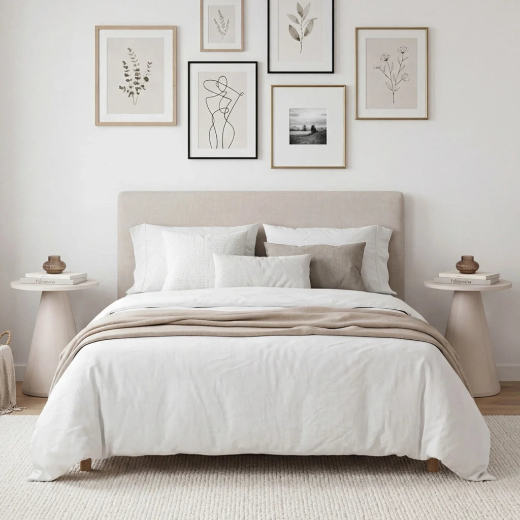 IDMarket - Set di 2 tavolini rotondi, tavolini da salotto, comodini ELEONORE da 40 cm in metallo beige