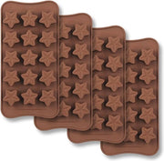 Set di 4 forme a stella per dolci, cioccolato, gelato e cubetti di ghiaccio in silicone non aderente