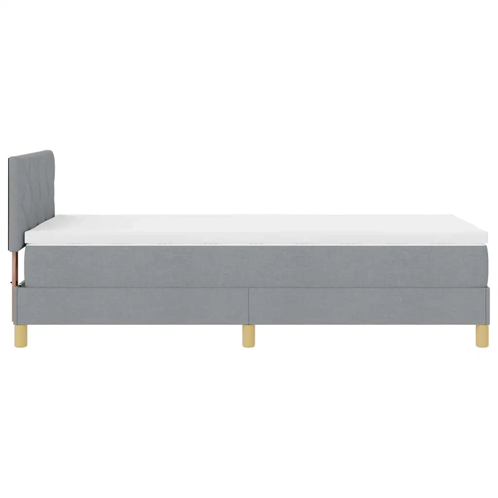 Letto a molle con cuscino Grigio chiaro 100 x 200 cm Tessuto 3338972
