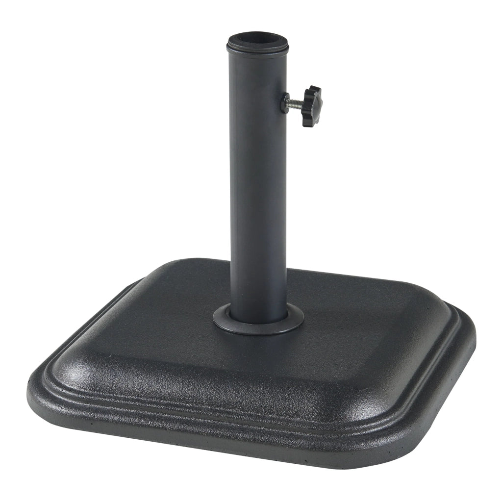 Base per ombrellone da giardino con adattatori 33 / 37 / 41 / 48 mm cemento 35 x 35 x 5 cm nero 03_0010248