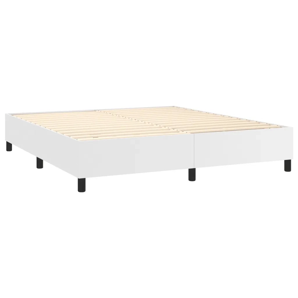 Giroletto a Molle con Materasso Bianco 180x200 cm in Similpelle 3142738