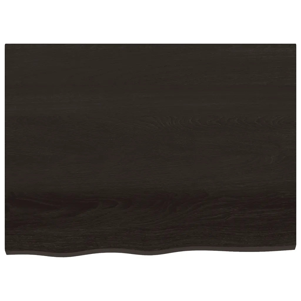 Ripiano Marrone Scuro 80x60x(2-4) cm Massello Rovere Trattato 363792