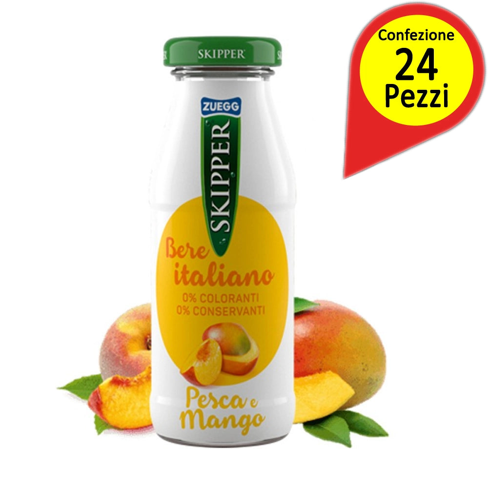 Skipper pesca e mango confezione da 24 bottiglie di vetro da 200 milliliters