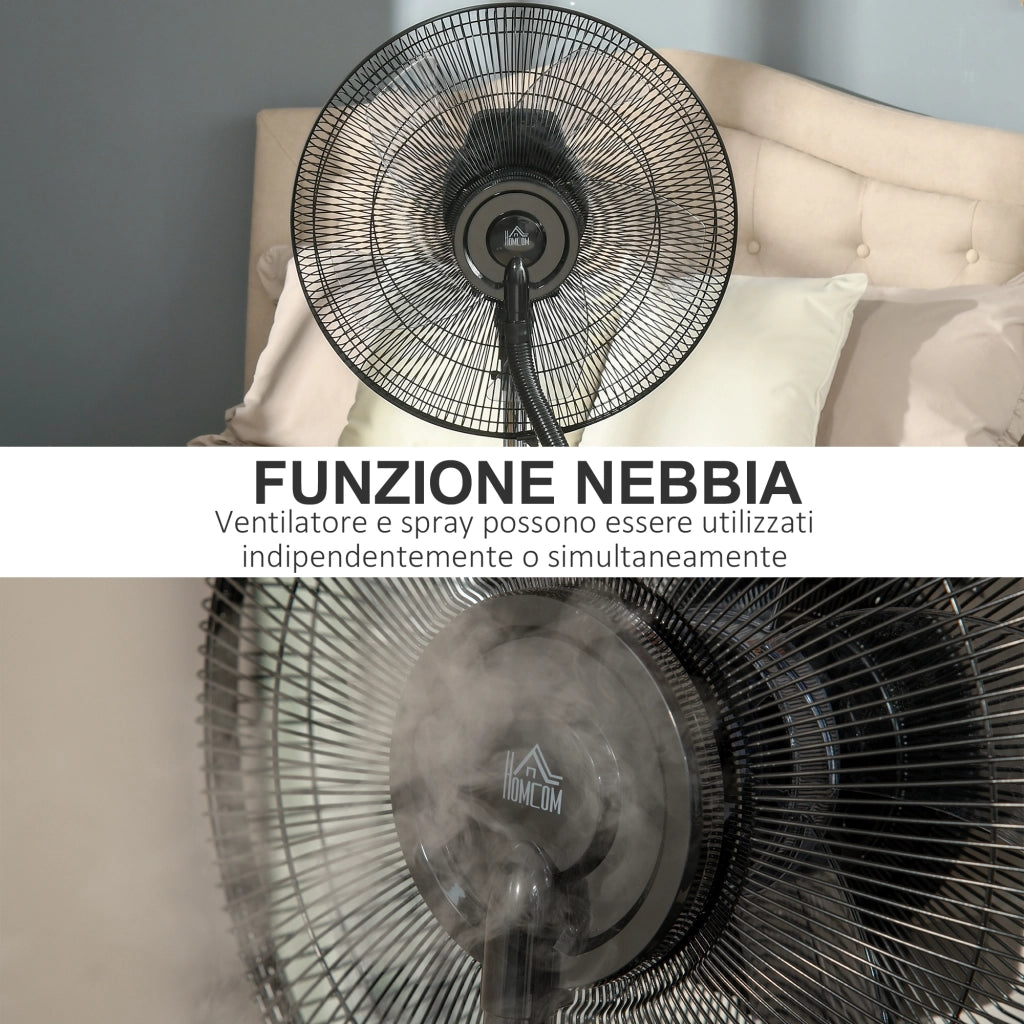 Ventilatore Nebulizzatore con Telecomando ¨C zephmum ¨C Nero 44.5x135cm 3.1L