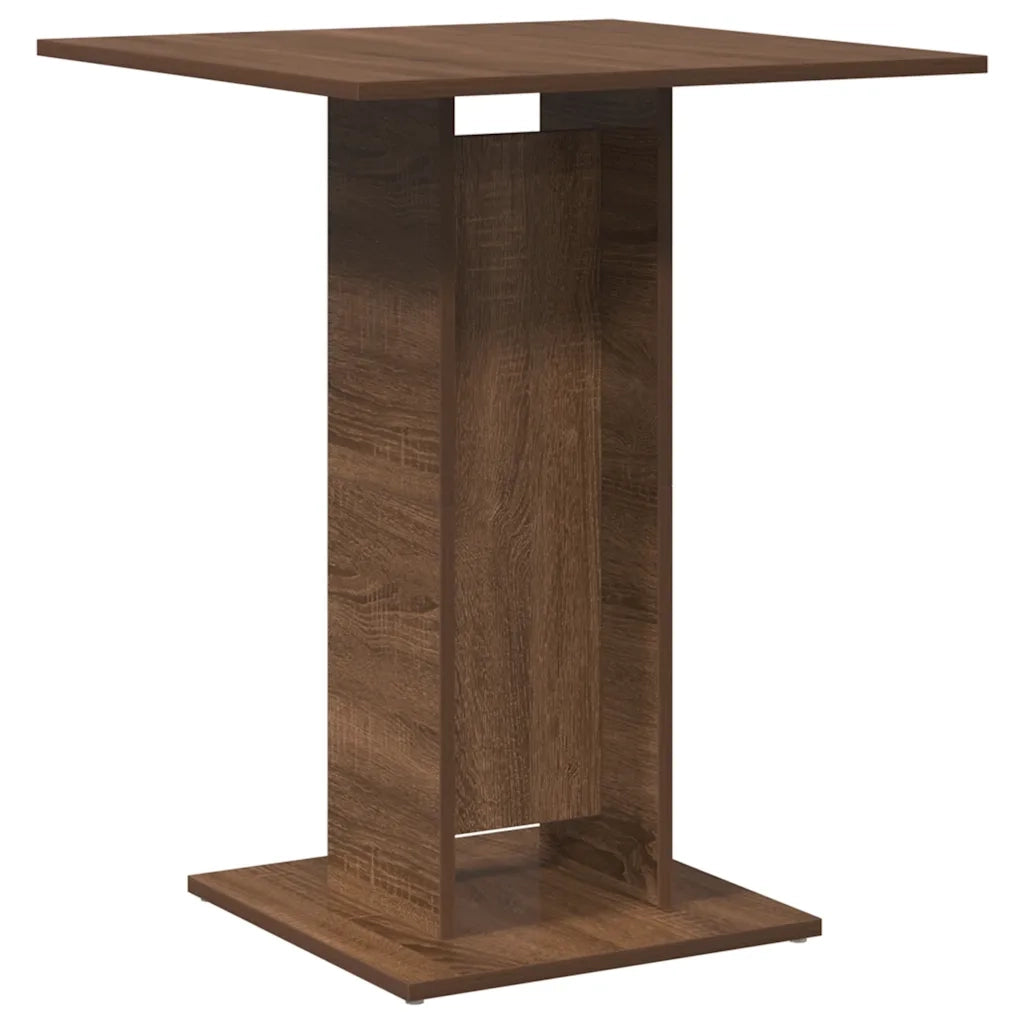 Tavolo da Bistrot Rovere Marrone 60x60x75 cm Legno Multistrato 815104