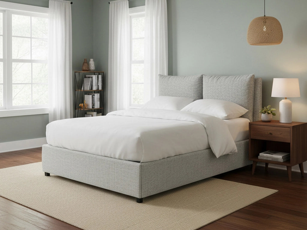 Todmorden, Letto Singolo Sfoderabile Made in Italy, Grigio Chiaro