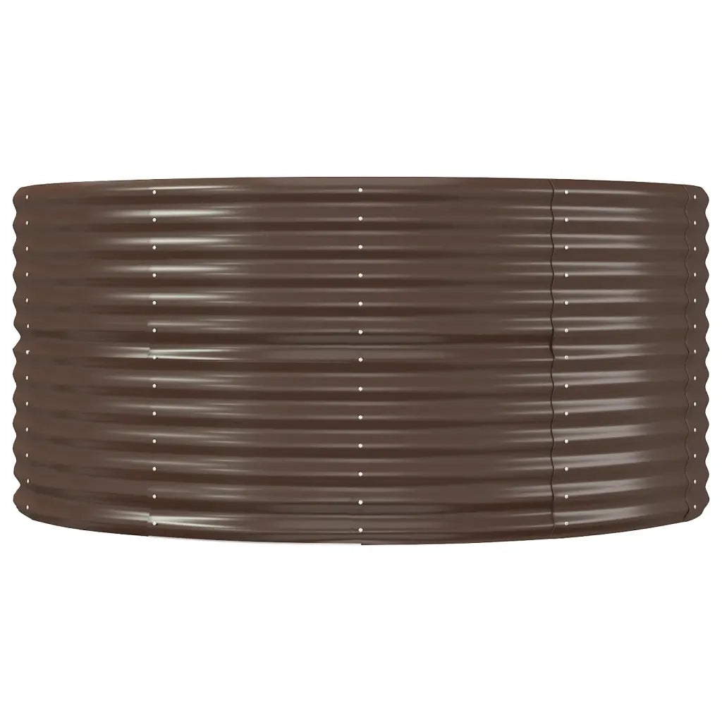 Letto Giardino Acciaio Zincato 291x140x68 cm Marrone 319100