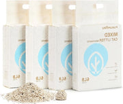 Immondizia per Gatti in Forma di Pelletti Faccia a Faccia con Tofu e Bentonite - Senza Polvere e Facile da Formare con Controllo degli Odori (Profumo di Tè Bianco)