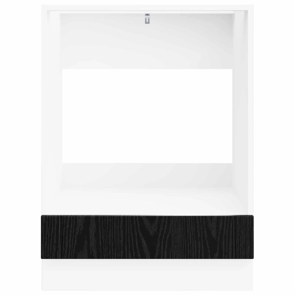 Mobile da cucina moderno dal design funzionale e pratico spazio di archiviazione 60 x 46 x 81 cm realizzato in legno di rovere nero 02_0058400