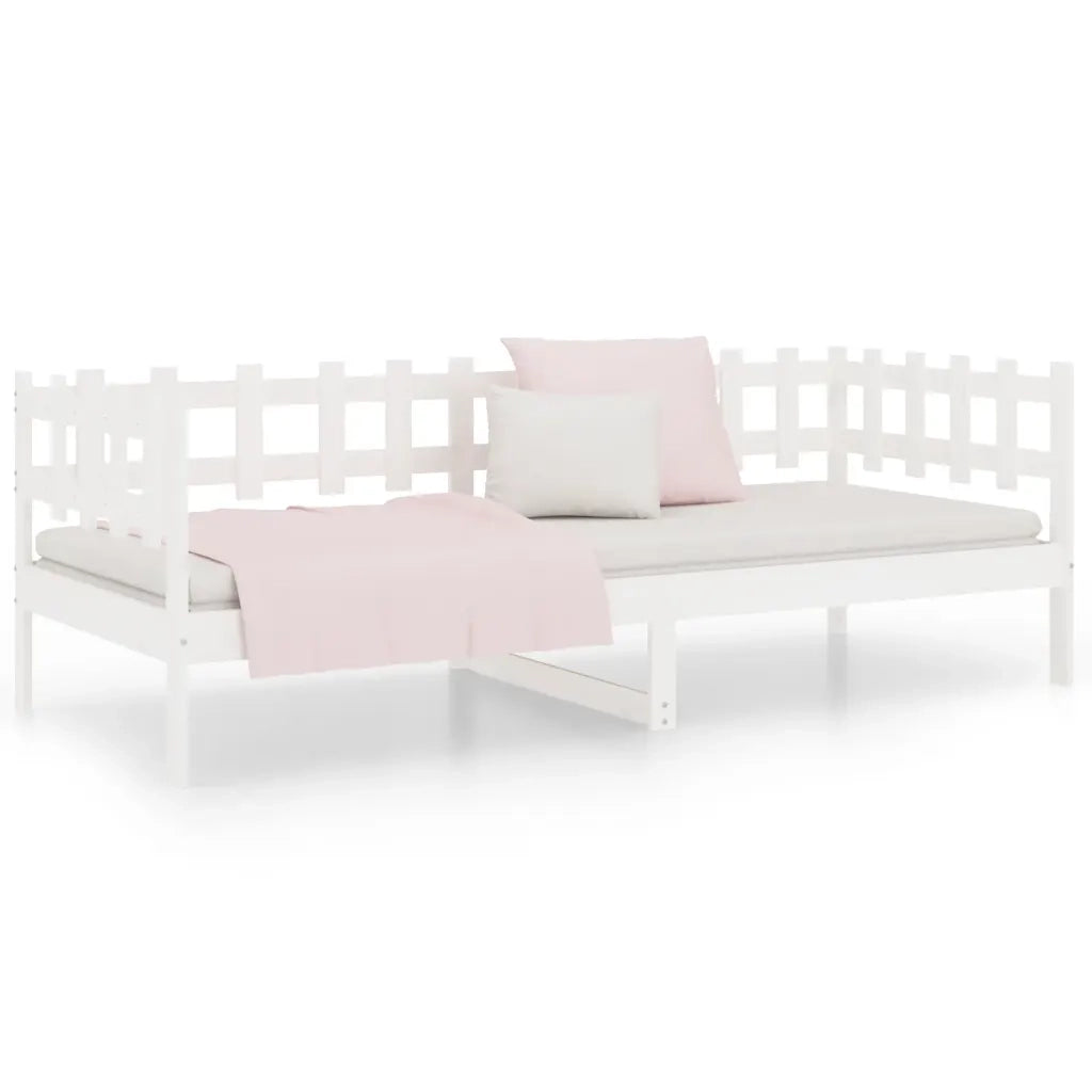 Dormeuse senza Materasso Bianca 80x200 cm Legno Massello Pino 820752