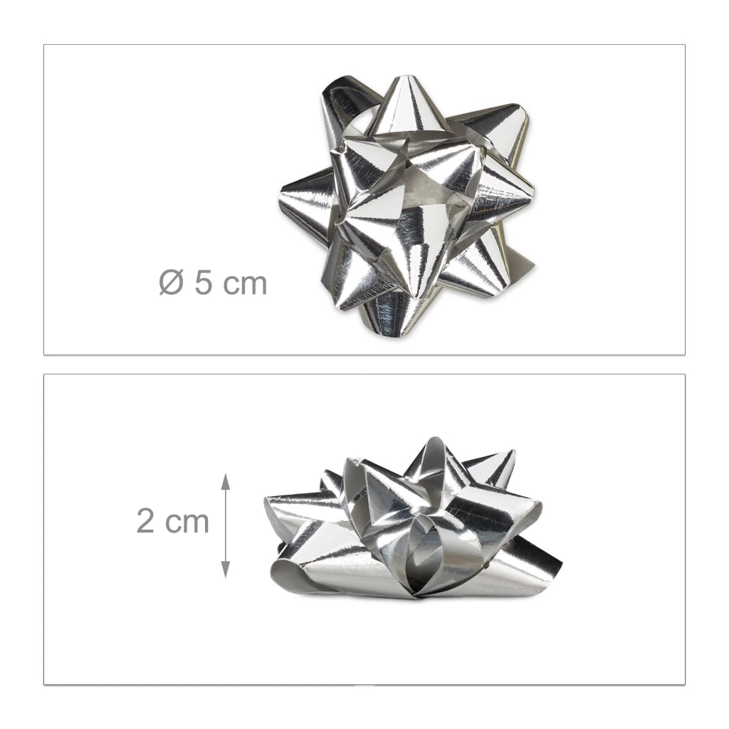 Set di 100 fiocchi per confezioni regalo decorativi creativi per feste 2 x 5 cm in polipropilene rosso 13_0004386