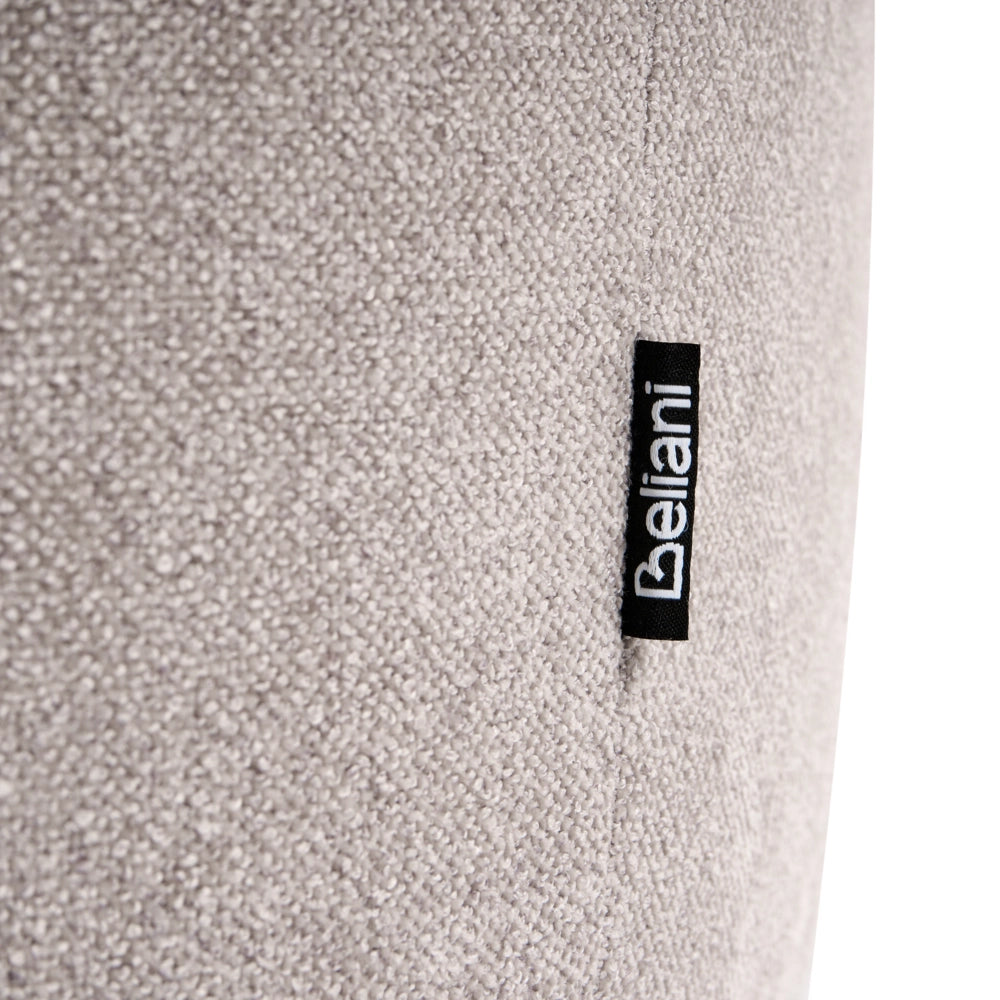 Divano a 2 posti Rivestimento in tessuto beige scuro Tessitura morbida Gambe cilindriche Stile organico