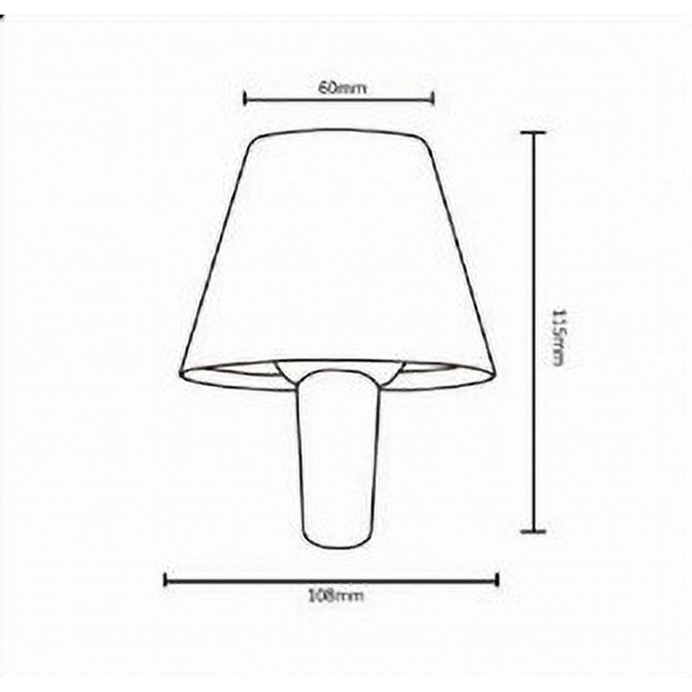 Trade Shop - Lume Testa Lumetto Led 2.8 W Ricaricabile Dimmmerabile Cct 3 Colori Luce D10-3c -