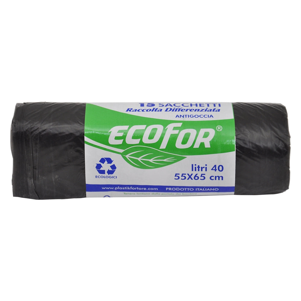 SACCHETTI PER PATTUMIERA cm 55 x  65  cf.15 pz - neri- 50 confezione