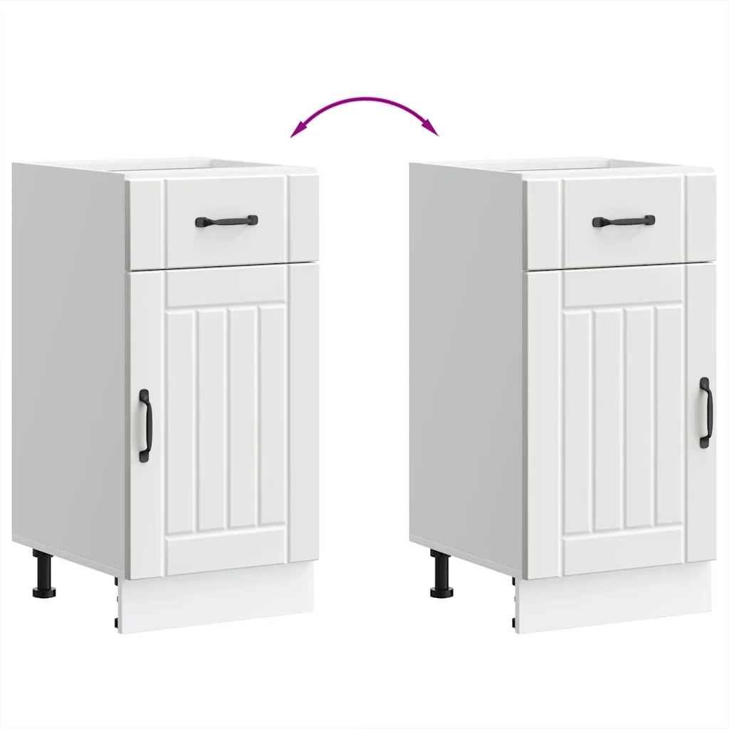 vidaXL Base da Cucina Lucca Bianco in Legno Multistrato
