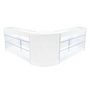 Set Banconi Bianco Helios LED K1500 CM60 con Serratura e Vetrina Espositiva